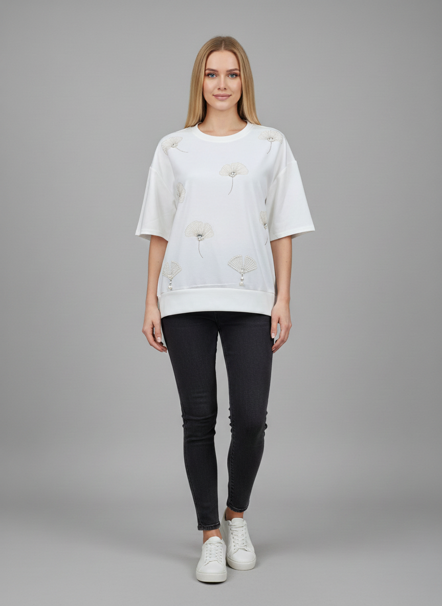 Pearl Petal Oversized Tee