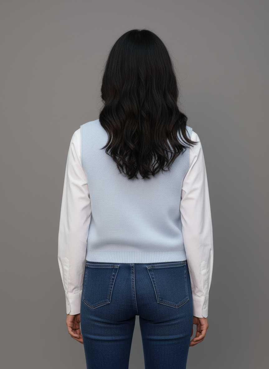 Pastel Button Layered Top