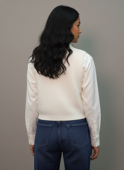 Pastel Button Layered Top