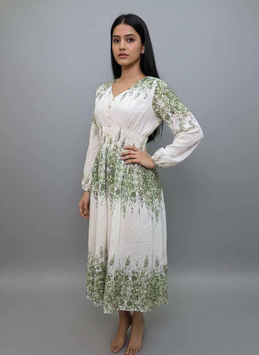 Botanic Breeze Cotton Dress