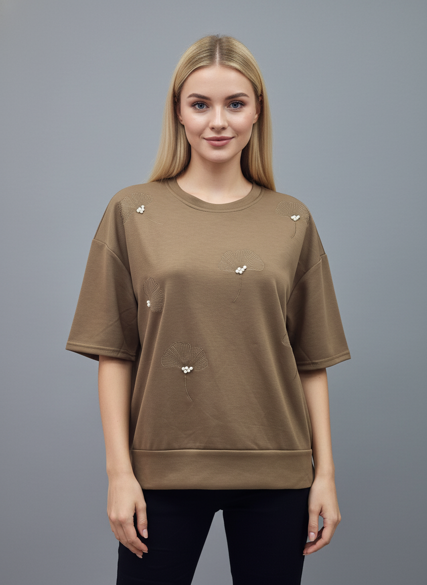 Pearl Petal Oversized Tee