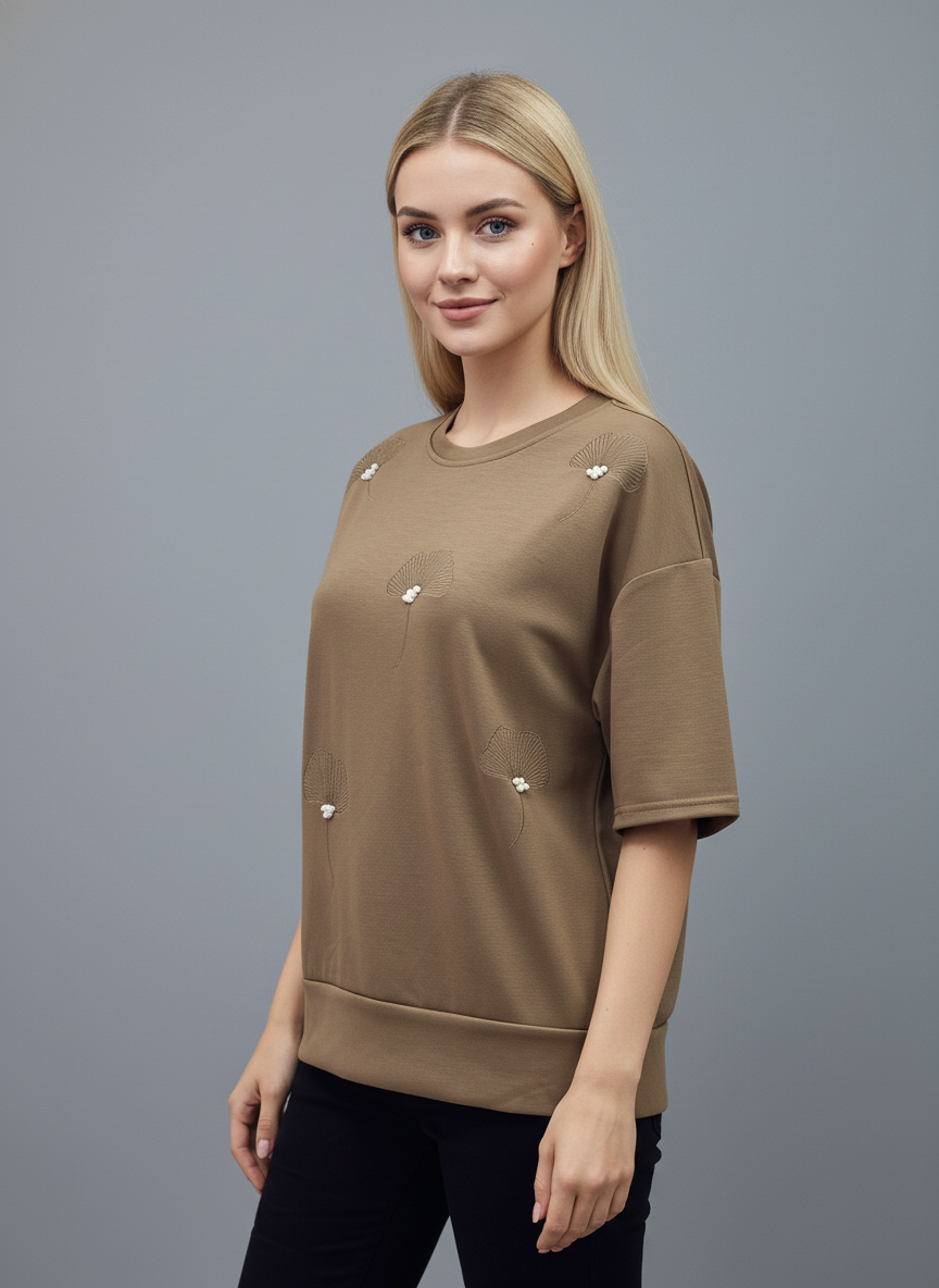 Pearl Petal Oversized Tee