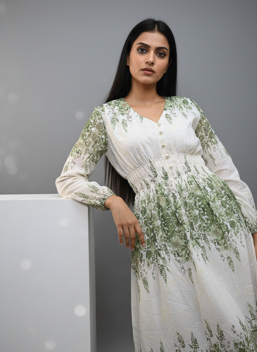 Botanic Breeze Cotton Dress