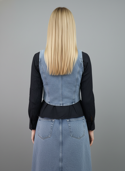 Denim Vest Skirt Co-Ord