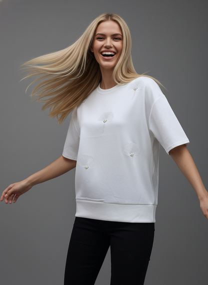 Pearl Petal Oversized Tee