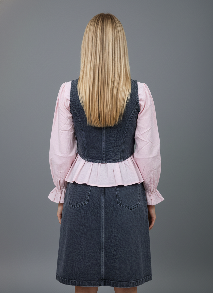 Denim Vest Skirt Co-Ord
