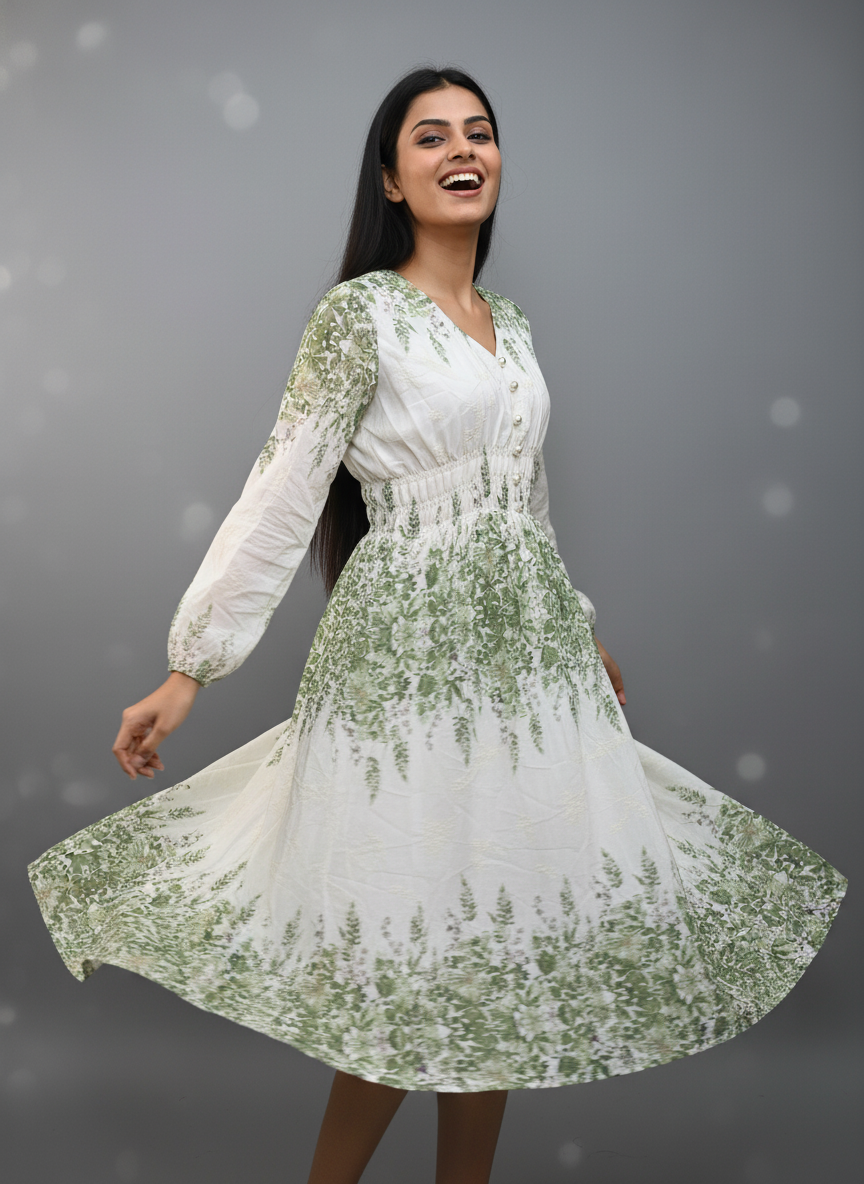Botanic Breeze Cotton Dress