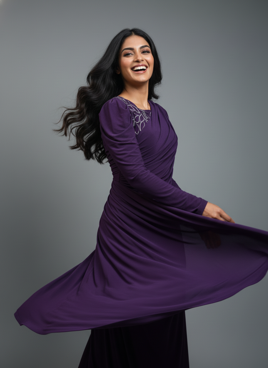 Bloomed Shoulder Royal Gown