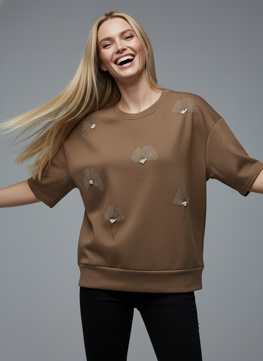 Pearl Petal Oversized Tee