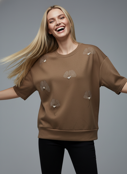 Pearl Petal Oversized Tee