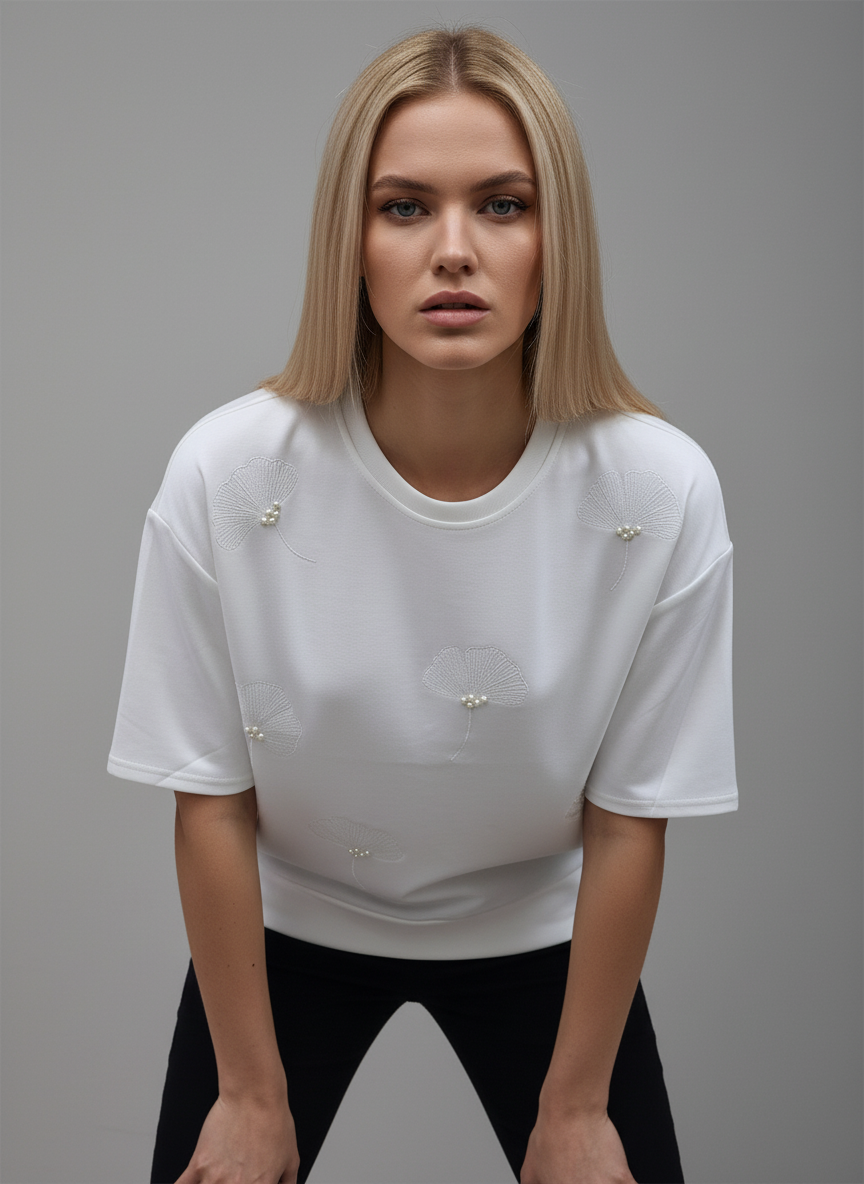 Pearl Petal Oversized Tee