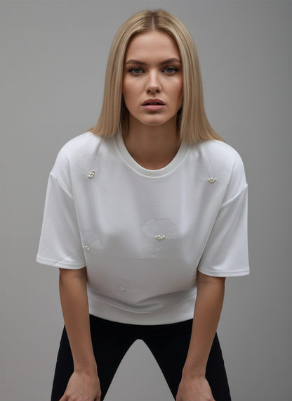 Pearl Petal Oversized Tee