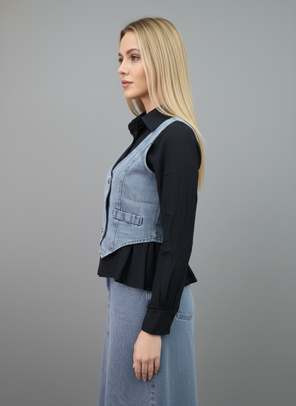 Denim Vest Skirt Co-Ord