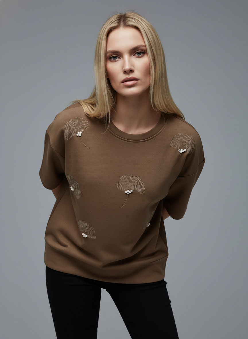 Pearl Petal Oversized Tee
