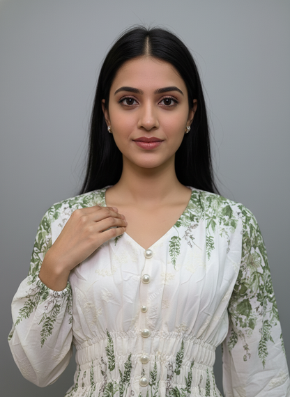 Botanic Breeze Cotton Dress